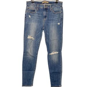 Joe’s Distressed Blue Jeans High Rise Crop Women’s Size 29